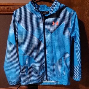 Under Armour Striped Blue and Black Hoodie